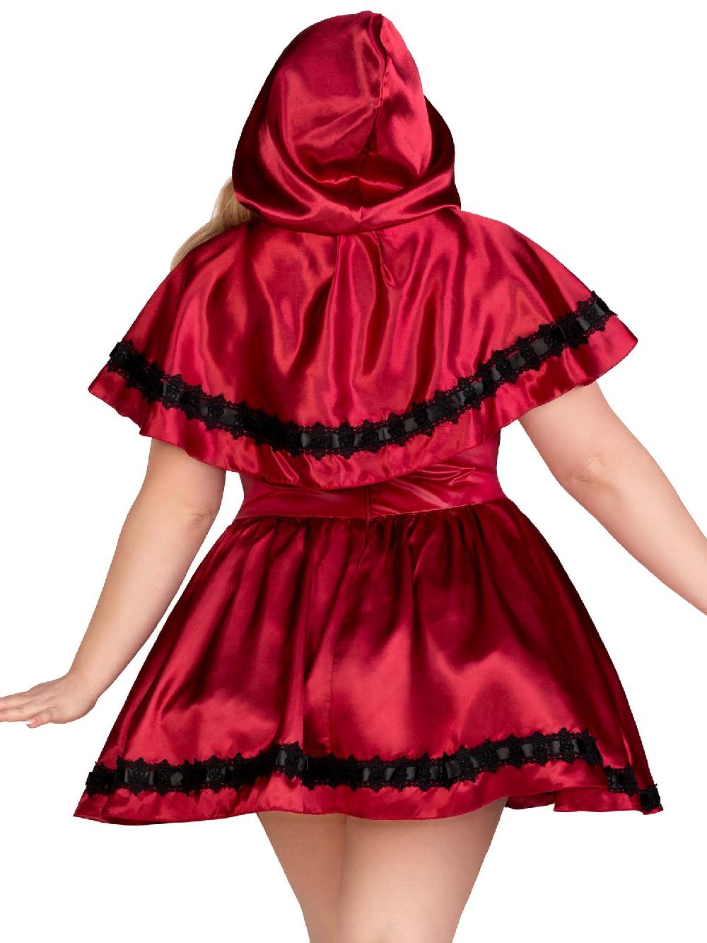Leg Avenue Plus Gothic Red Riding Hood Costume Red/White