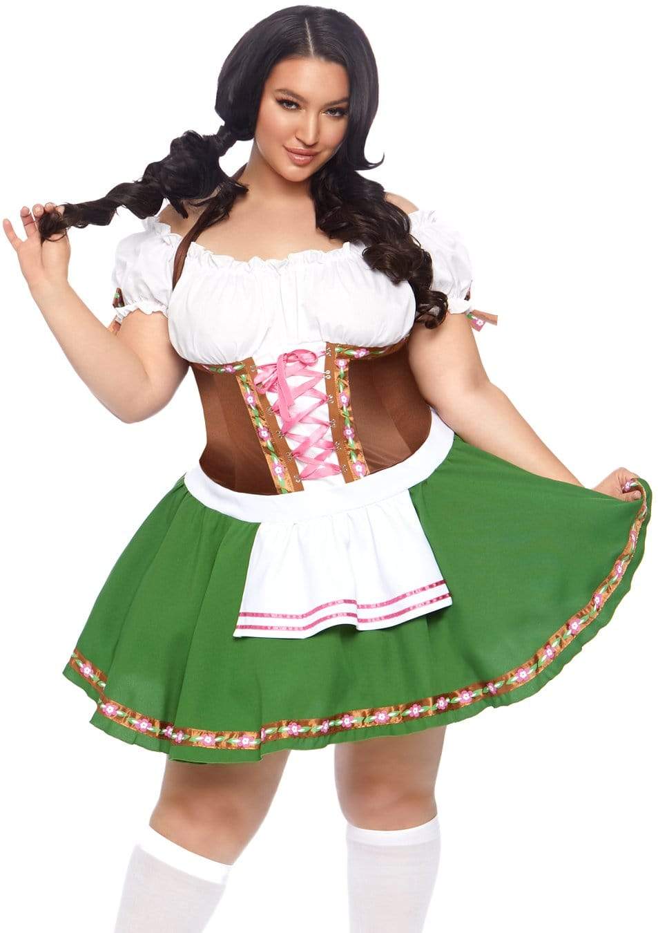 leg avenue Plus Gretchen Oktoberfest Dirndl Costume Brown/Green