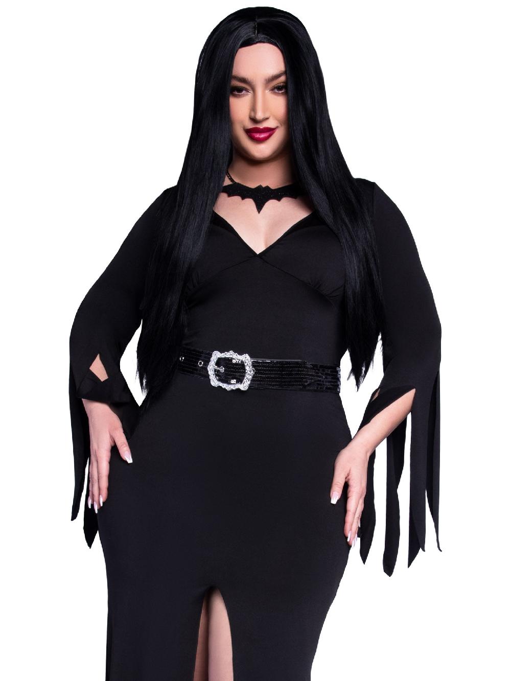 leg avenue Plus Immortal Mistress Costume Dress Black