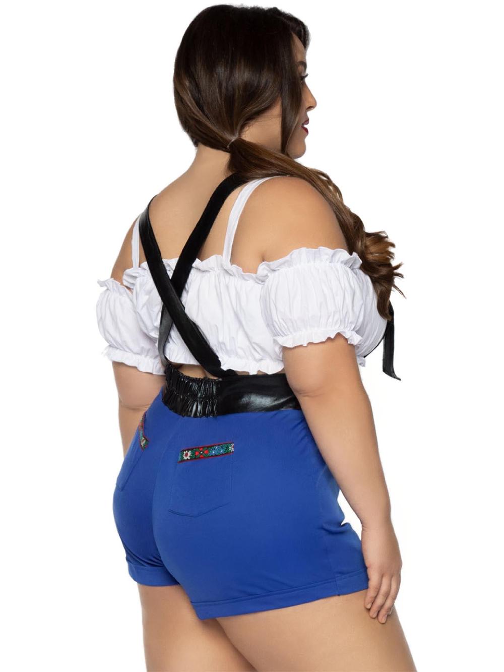 Leg Avenue Plus Lederhosen Honey Costume Blue/White