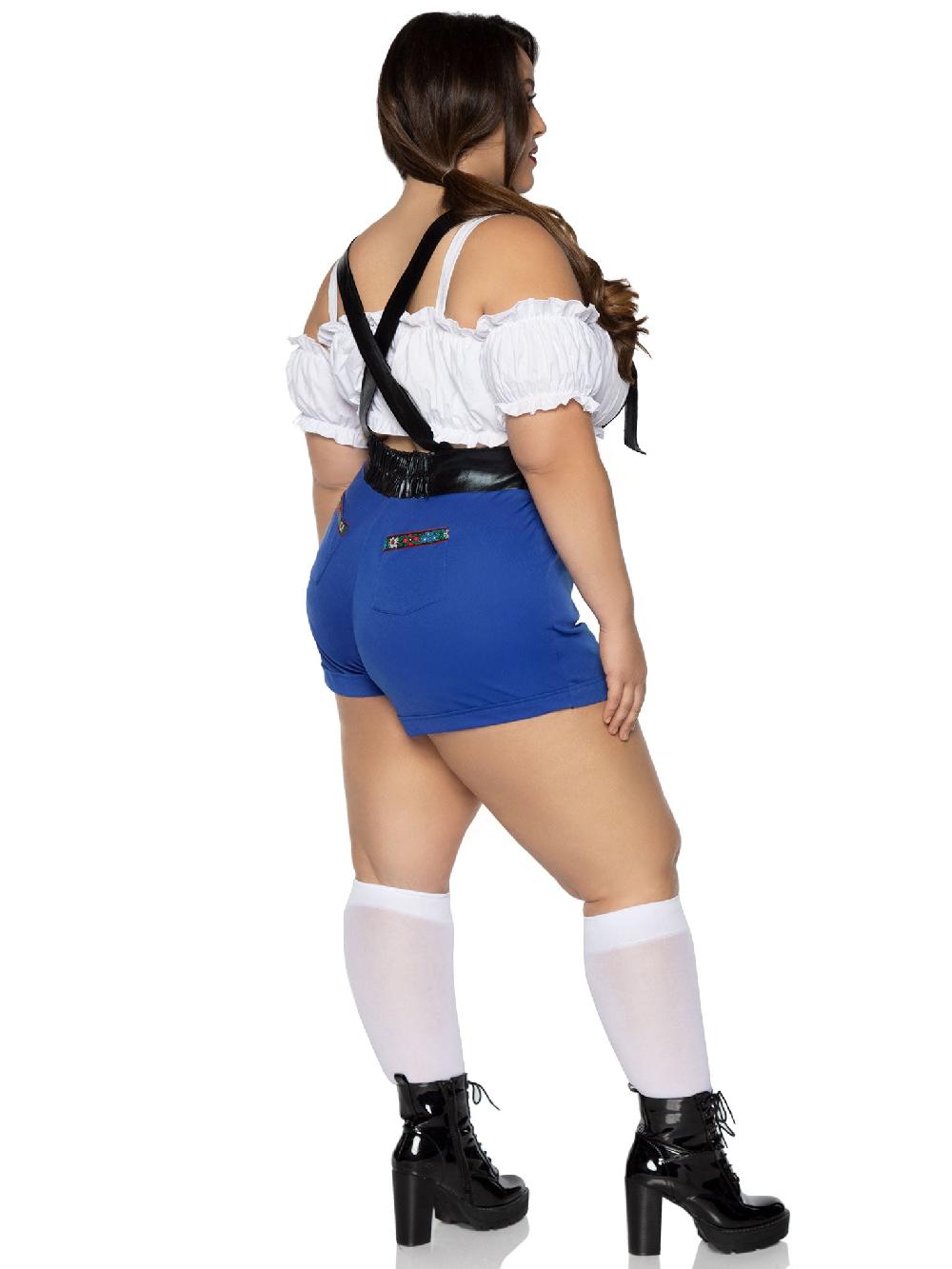 Leg Avenue Plus Lederhosen Honey Costume Blue/White