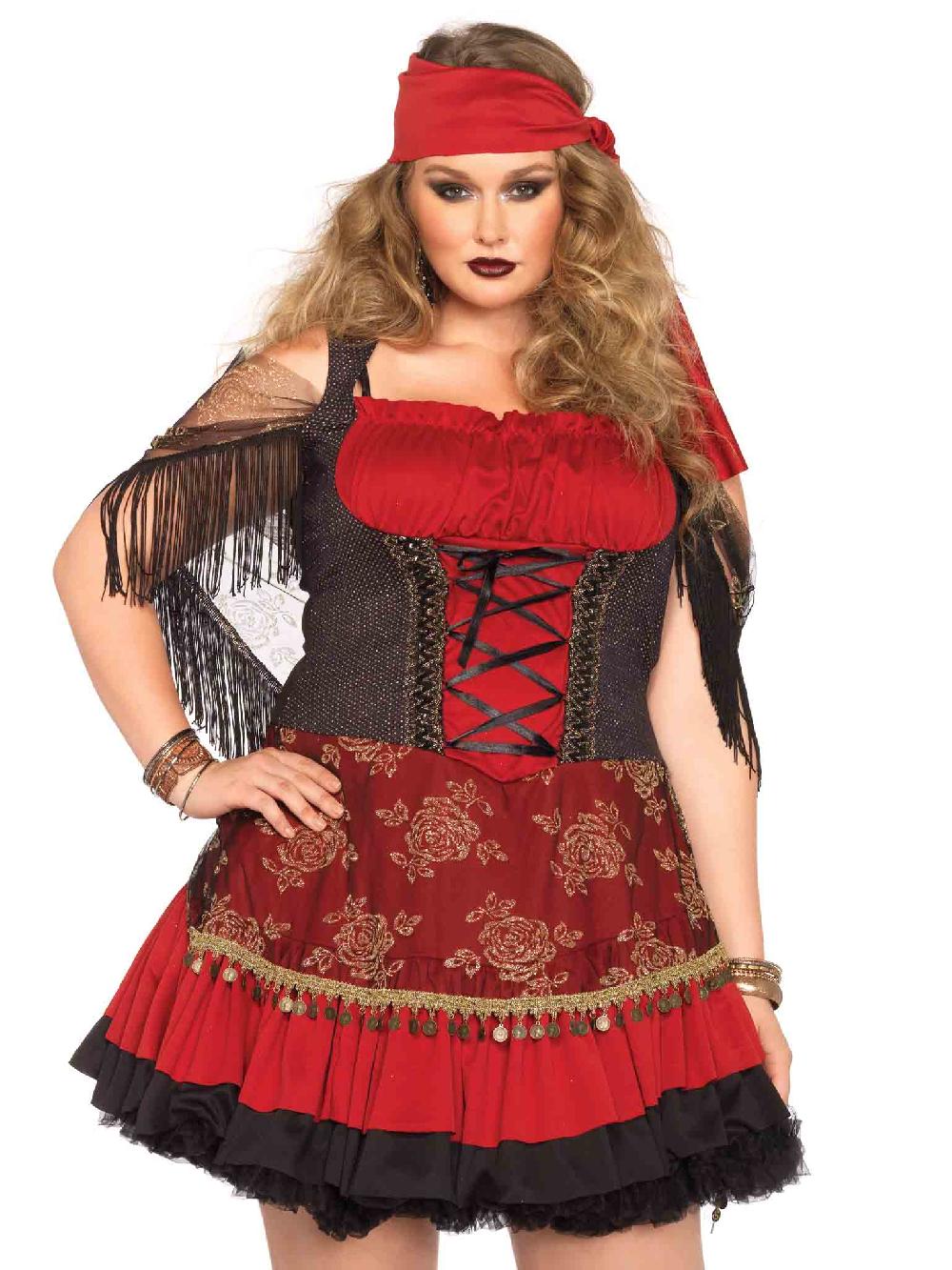 leg avenue Plus Mystic Vixen Costume Burgundy/Bronze