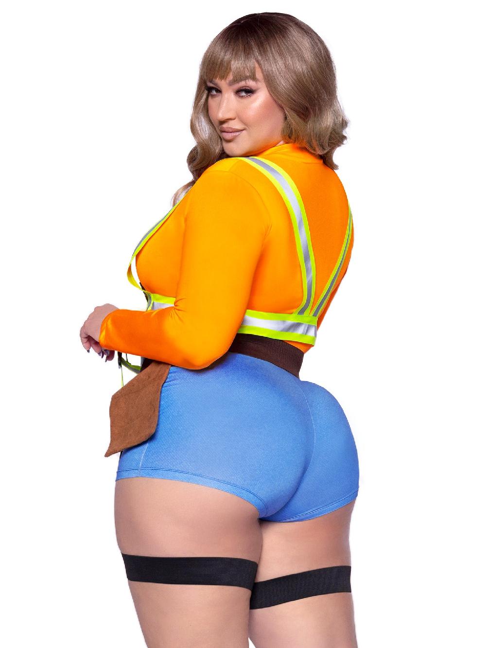 Leg Avenue Plus Nailed It Construction Worker Costume Orange
