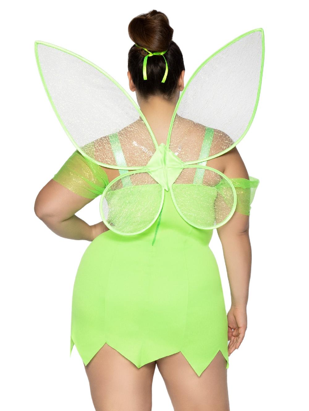 Leg Avenue Plus Pretty Pixie With Wings Costume Green