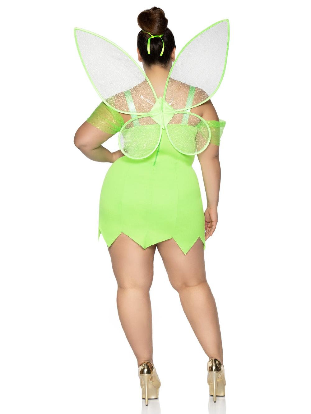 Leg Avenue Plus Pretty Pixie With Wings Costume Green