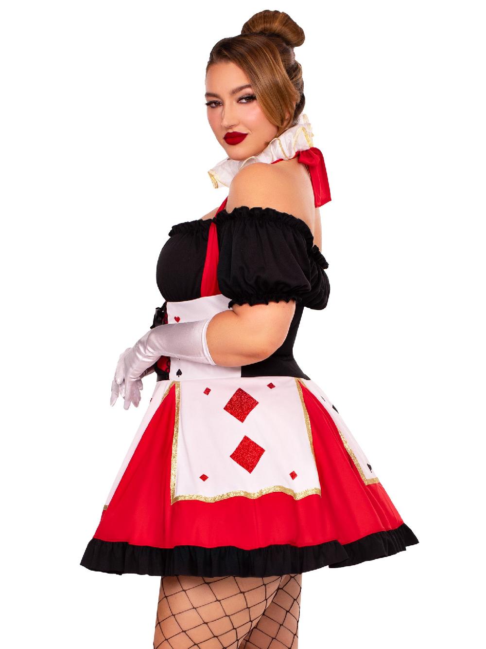 Leg Avenue Plus Pretty Playing Card Costume Red/Black