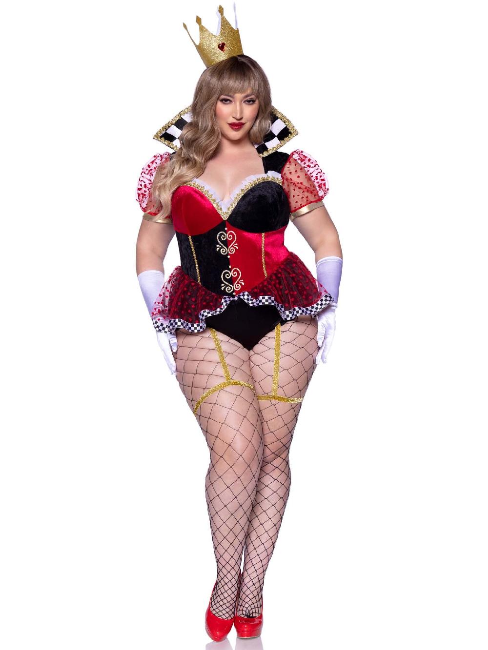 Leg Avenue Plus Ravishing Red Queen Costume Red/Black