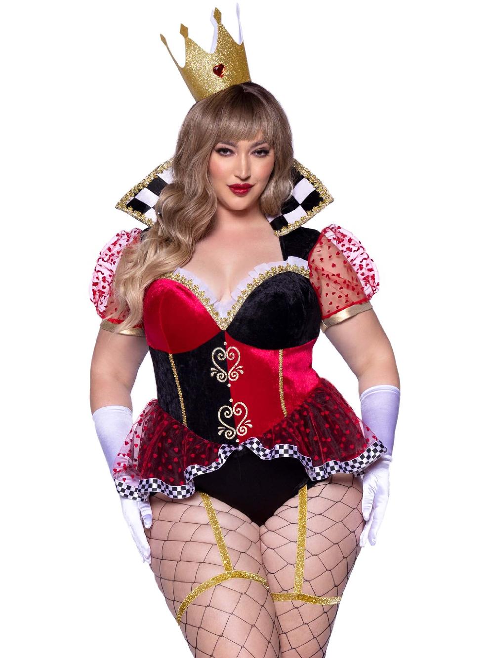 leg avenue Plus Ravishing Red Queen Costume Red/Black