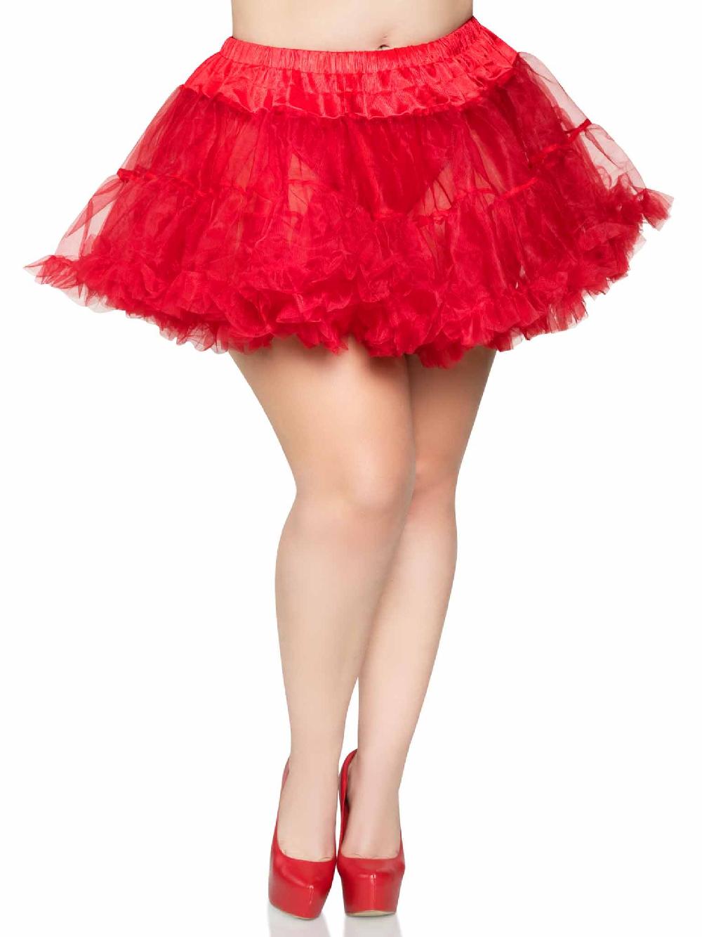 Leg Avenue Plus Size Layered Tulle Petticoat Costume Skirt Black