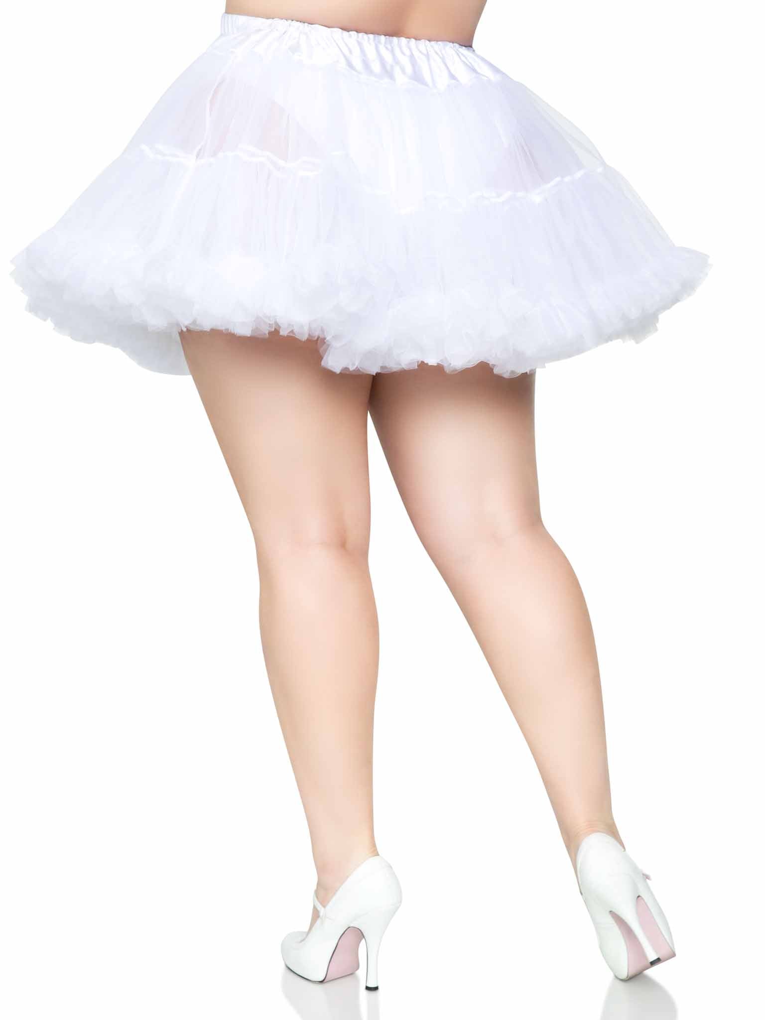 Leg Avenue Plus Size Layered Tulle Petticoat Costume Skirt Black