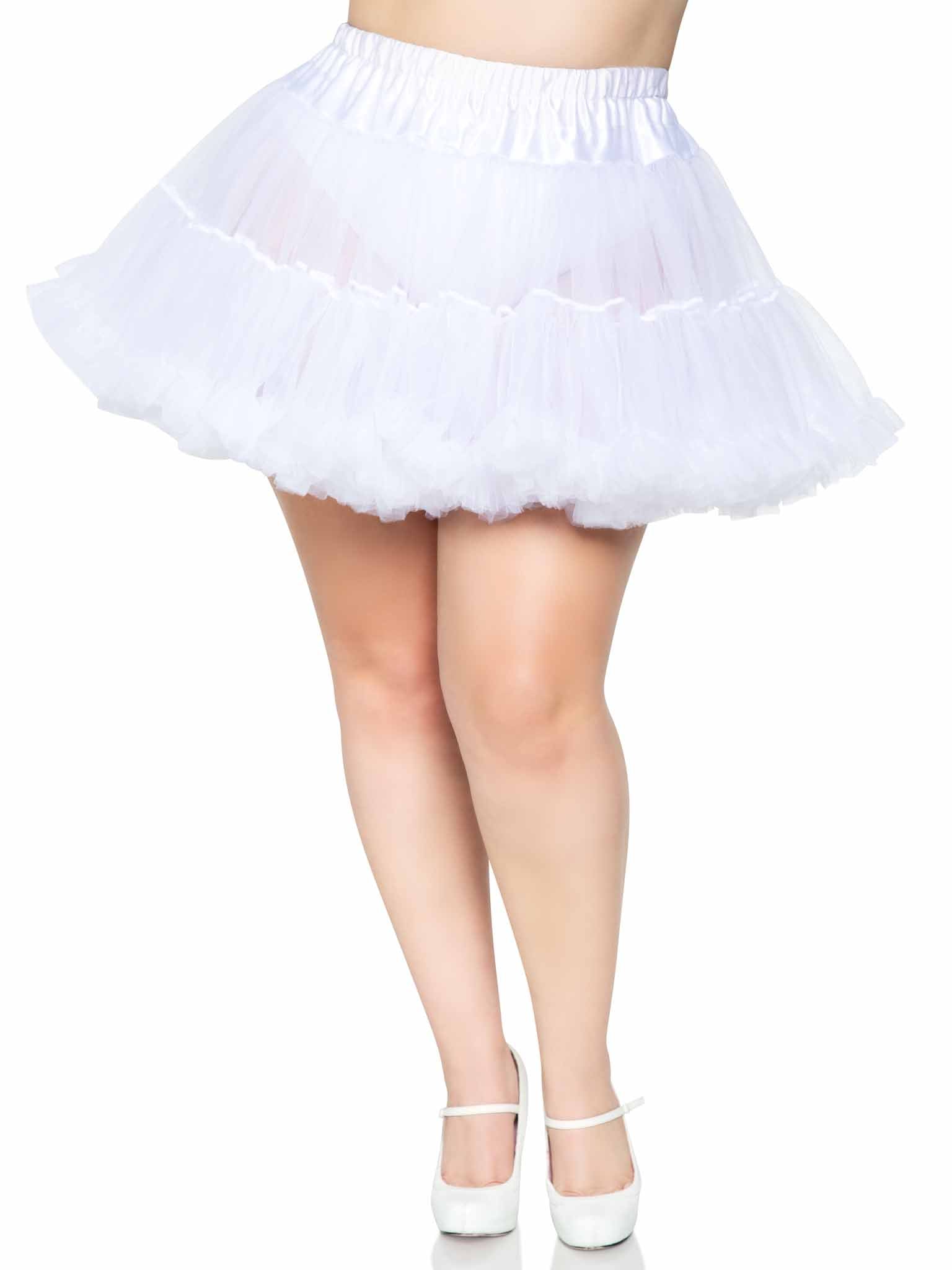 leg avenue Plus Size Layered Tulle Petticoat Costume Skirt Black