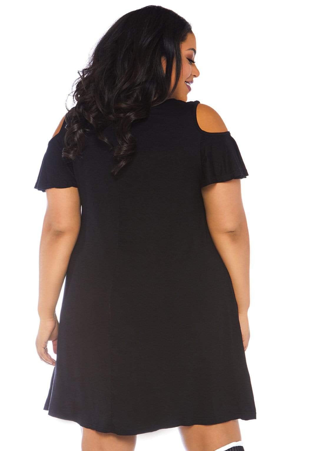 Leg Avenue Plus Size More Boos Jersey Dress With Pockets Black