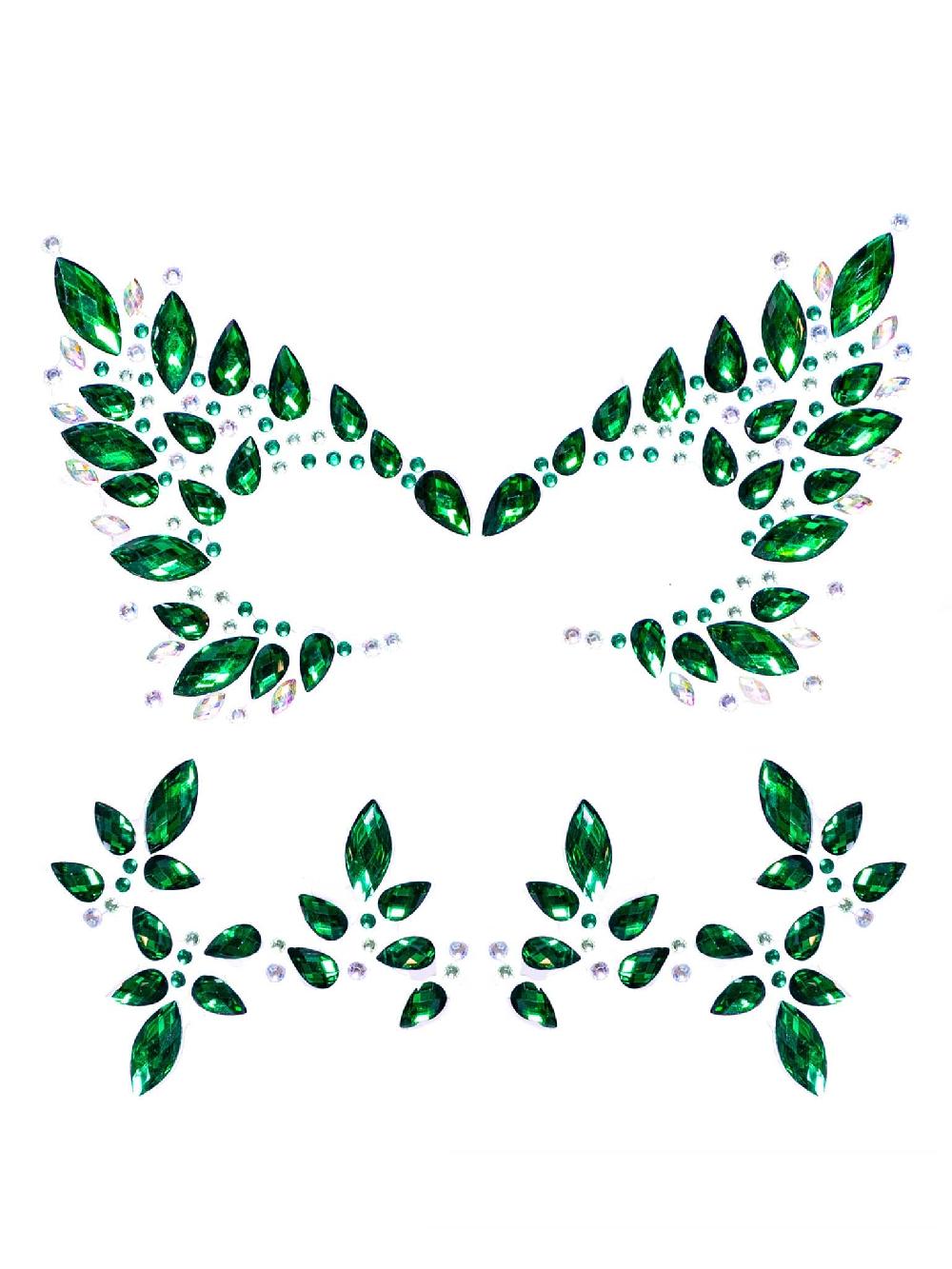 Leg Avenue Poison Adhesive Face Jewels Sticker Green