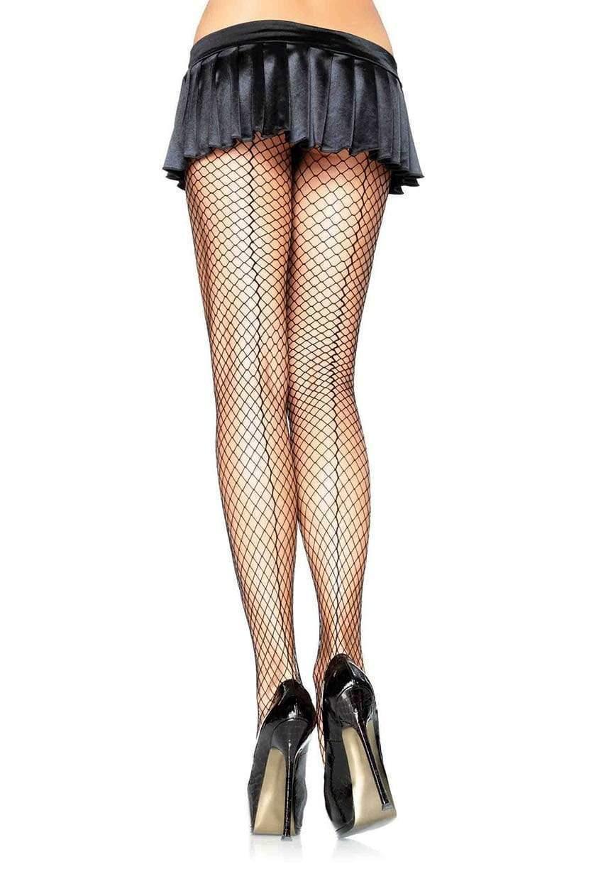 leg avenue Rochelle Industrial Net Backseam Tights Black