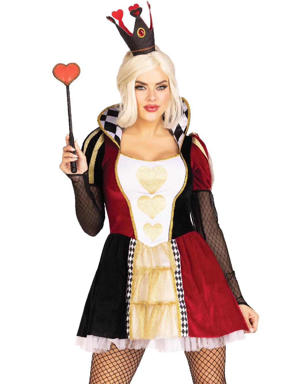 Leg Avenue Royal Crown Headband And Heart Scepter Black/Red