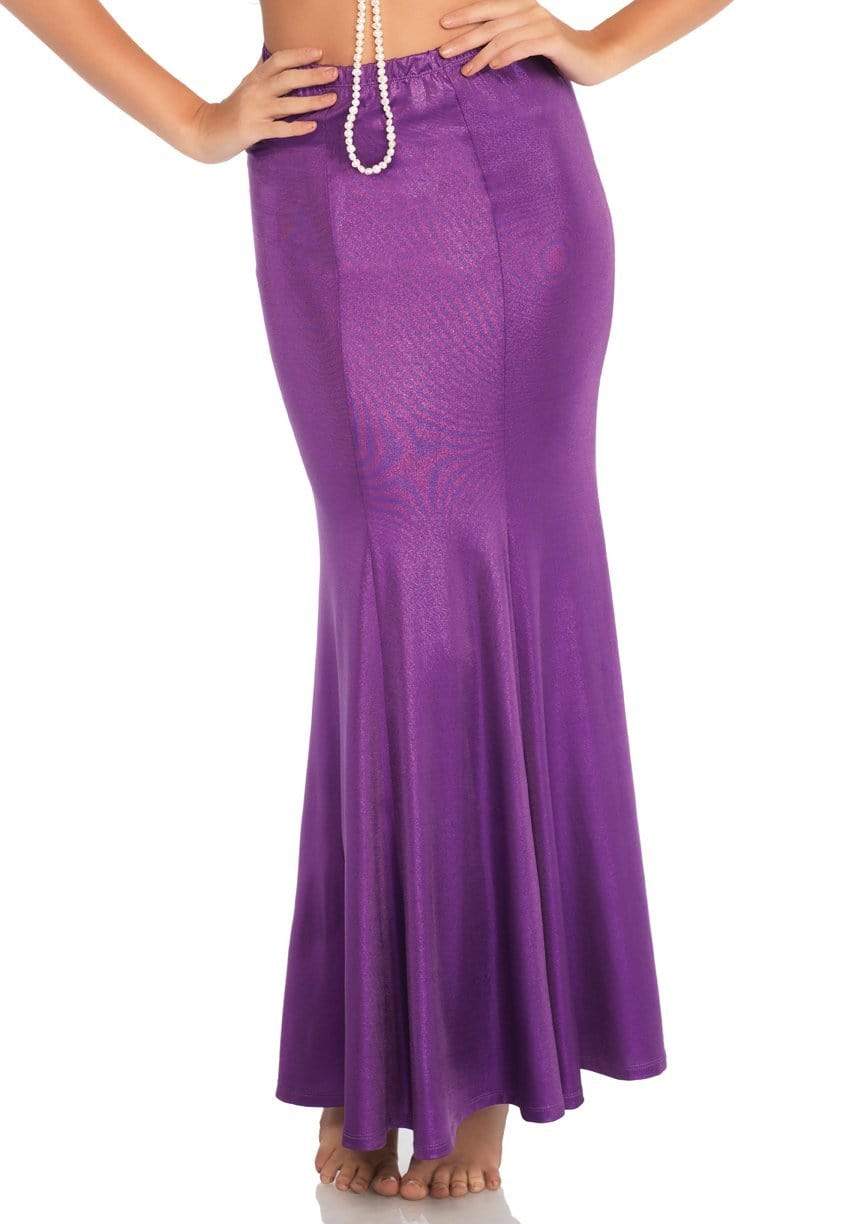 Leg Avenue Shimmer Spandex Mermaid Costume Maxi Skirt Purple