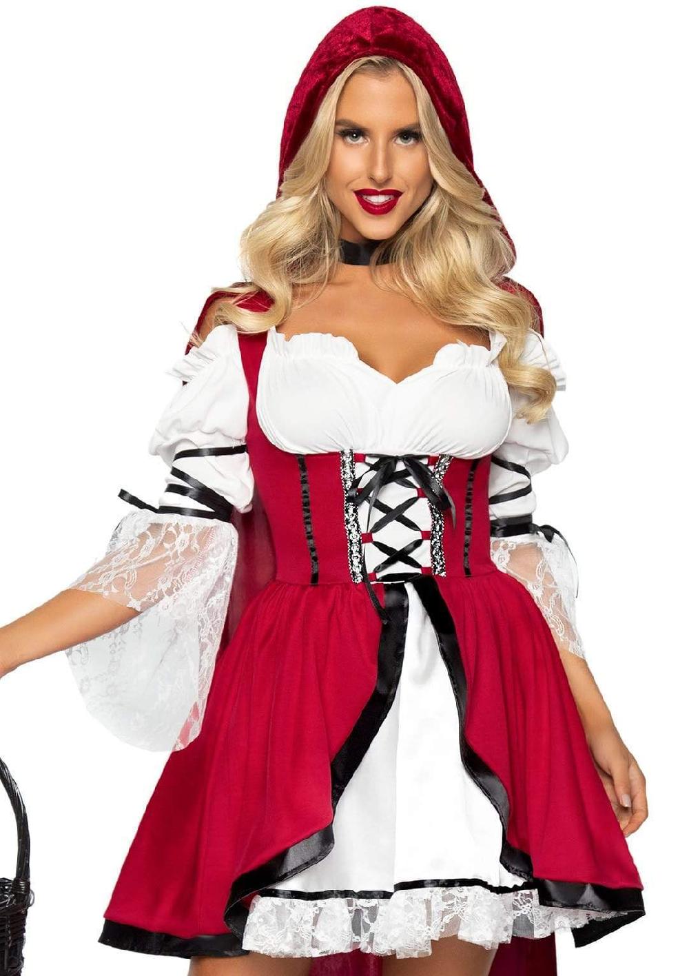 leg avenue Storybook Red Riding Hood Costume Red/White