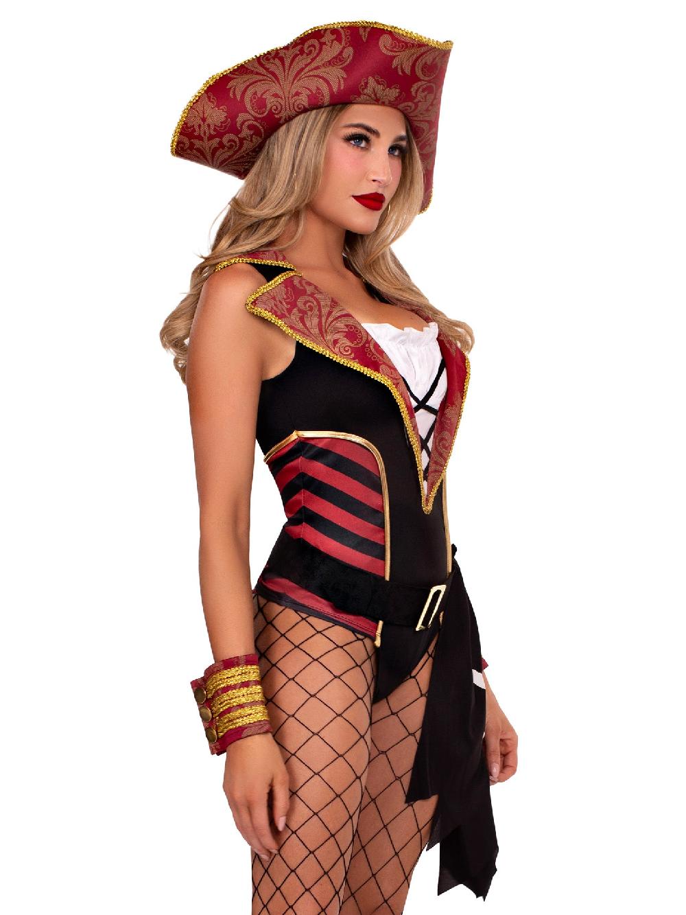 Leg Avenue Sultry Swashbuckler Pirate Costume Red/Black