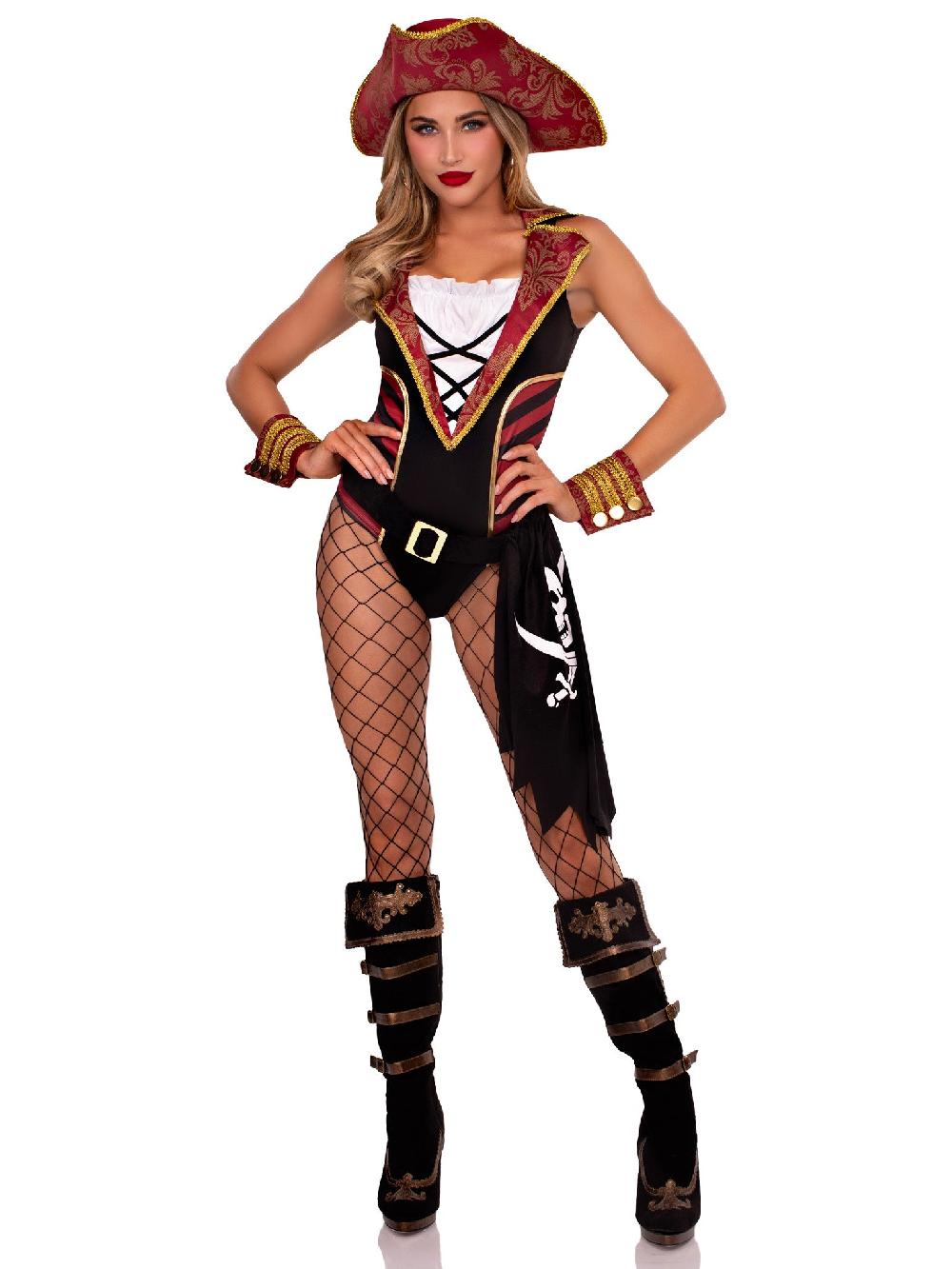 Leg Avenue Sultry Swashbuckler Pirate Costume Red/Black