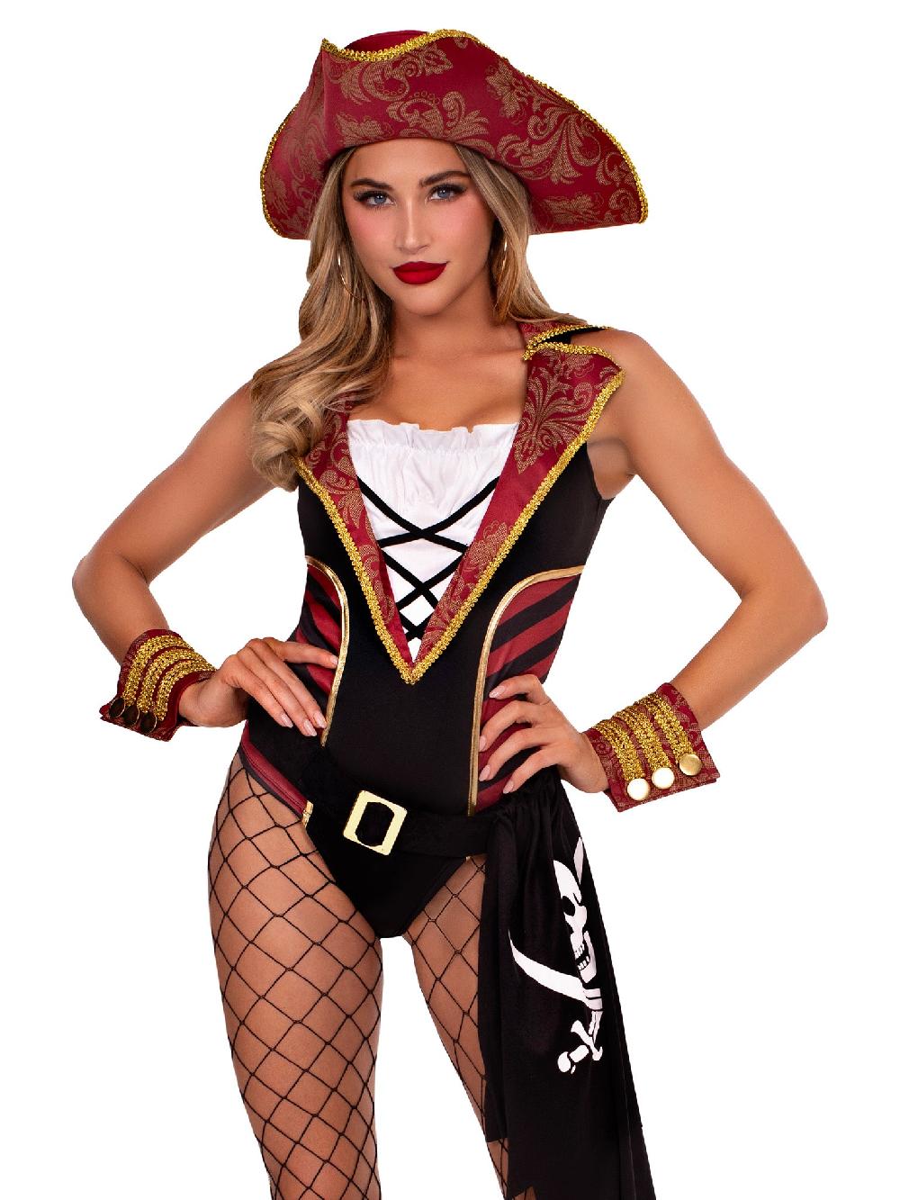 leg avenue Sultry Swashbuckler Pirate Costume Red/Black
