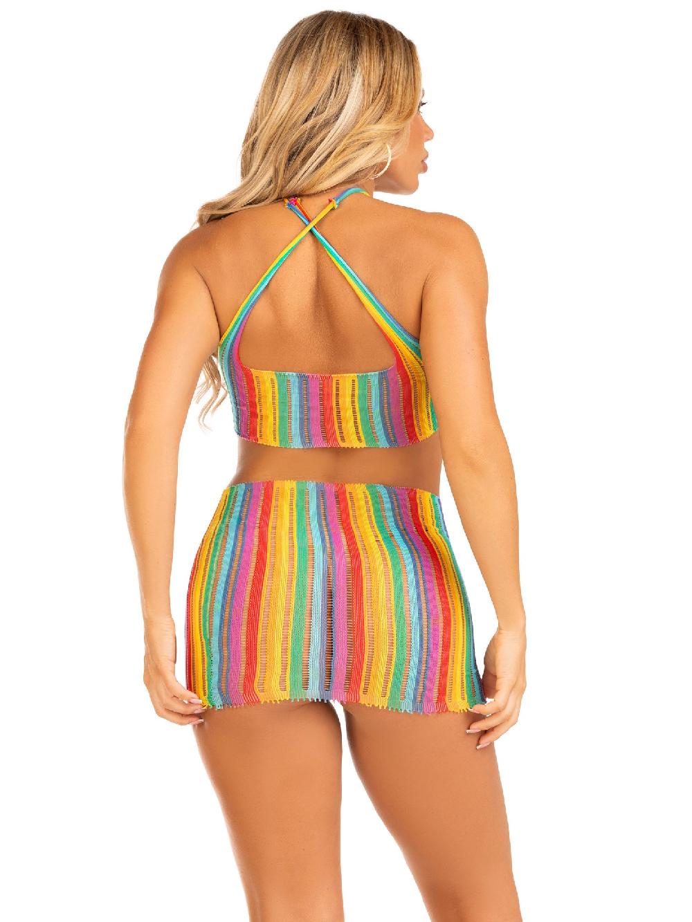 Leg Avenue Technicolor Dream Rainbow Mini Dress Rainbow
