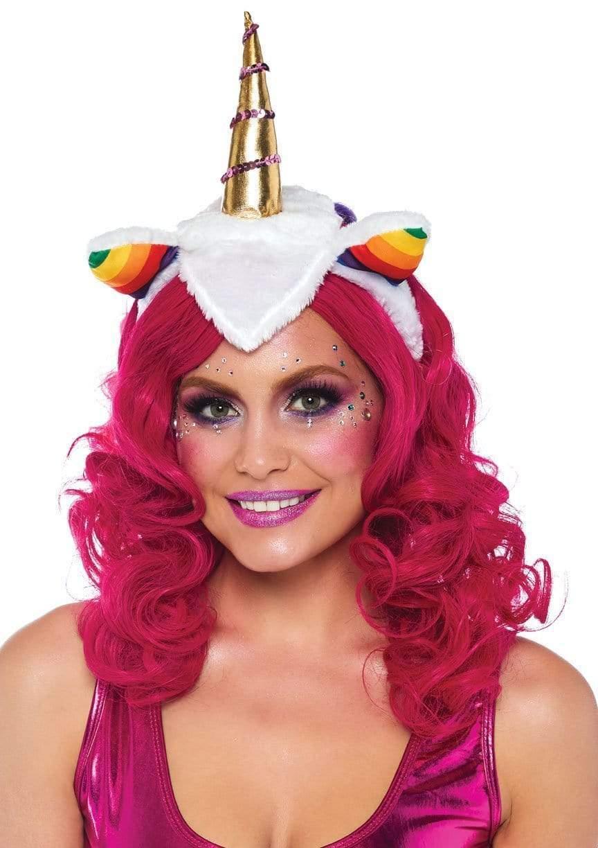 leg avenue Unicorn Headband with Rainbow Wig Mane Multicolor