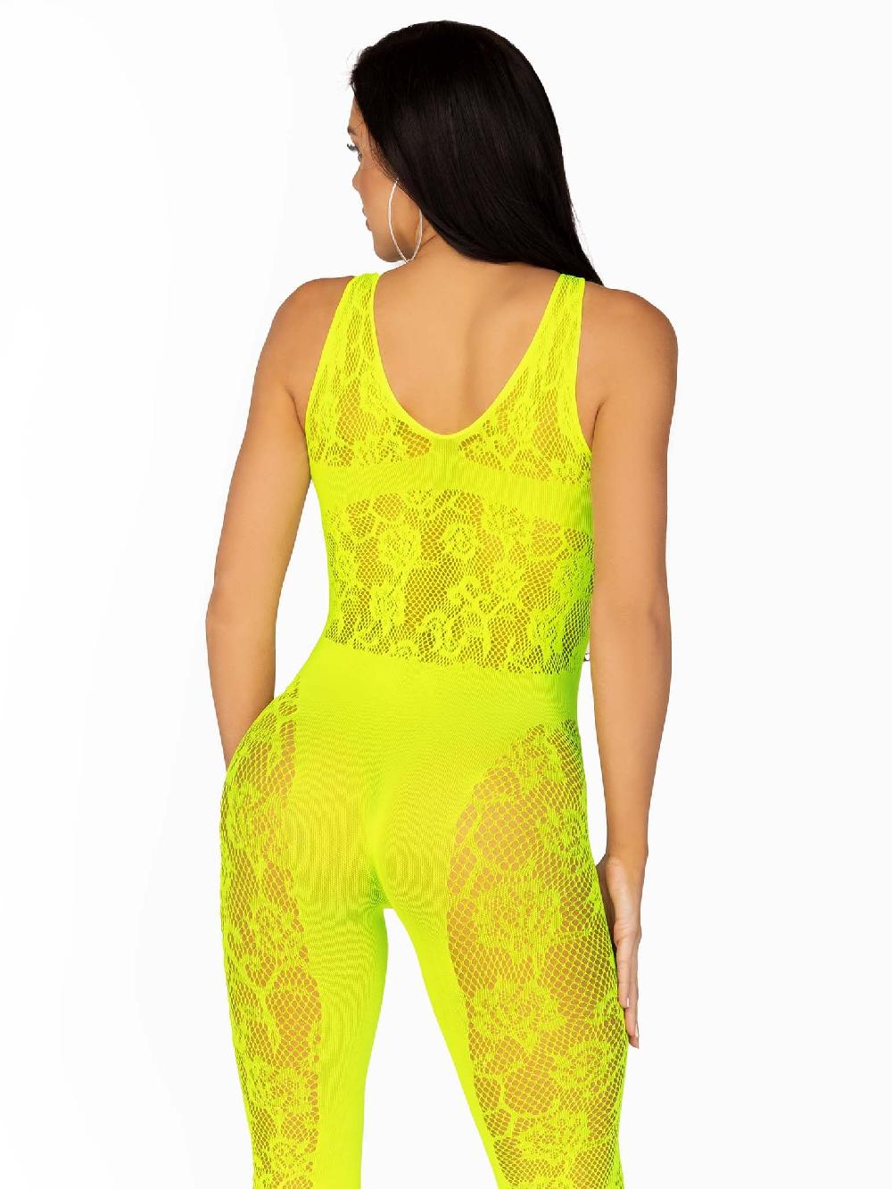 Leg Avenue Untamed Convertible Bodystocking Neon Yellow