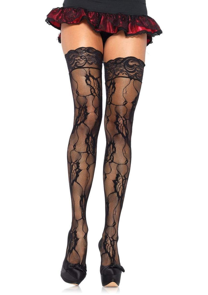 leg avenue Venus Romantic Thigh High Stockings Black