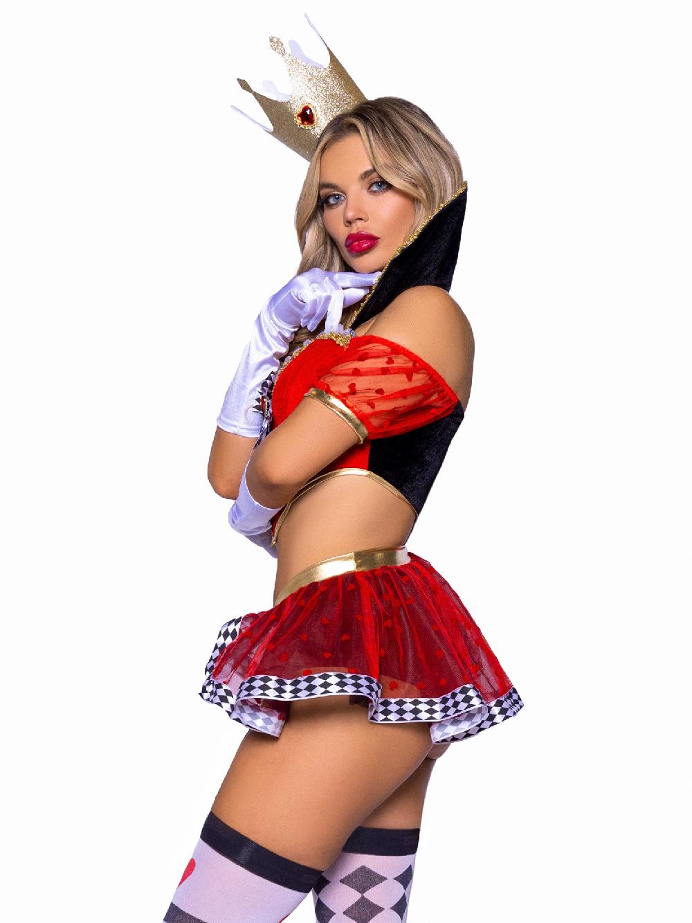 Leg Avenue Wicked Wonderland Queen Costume Red/Black