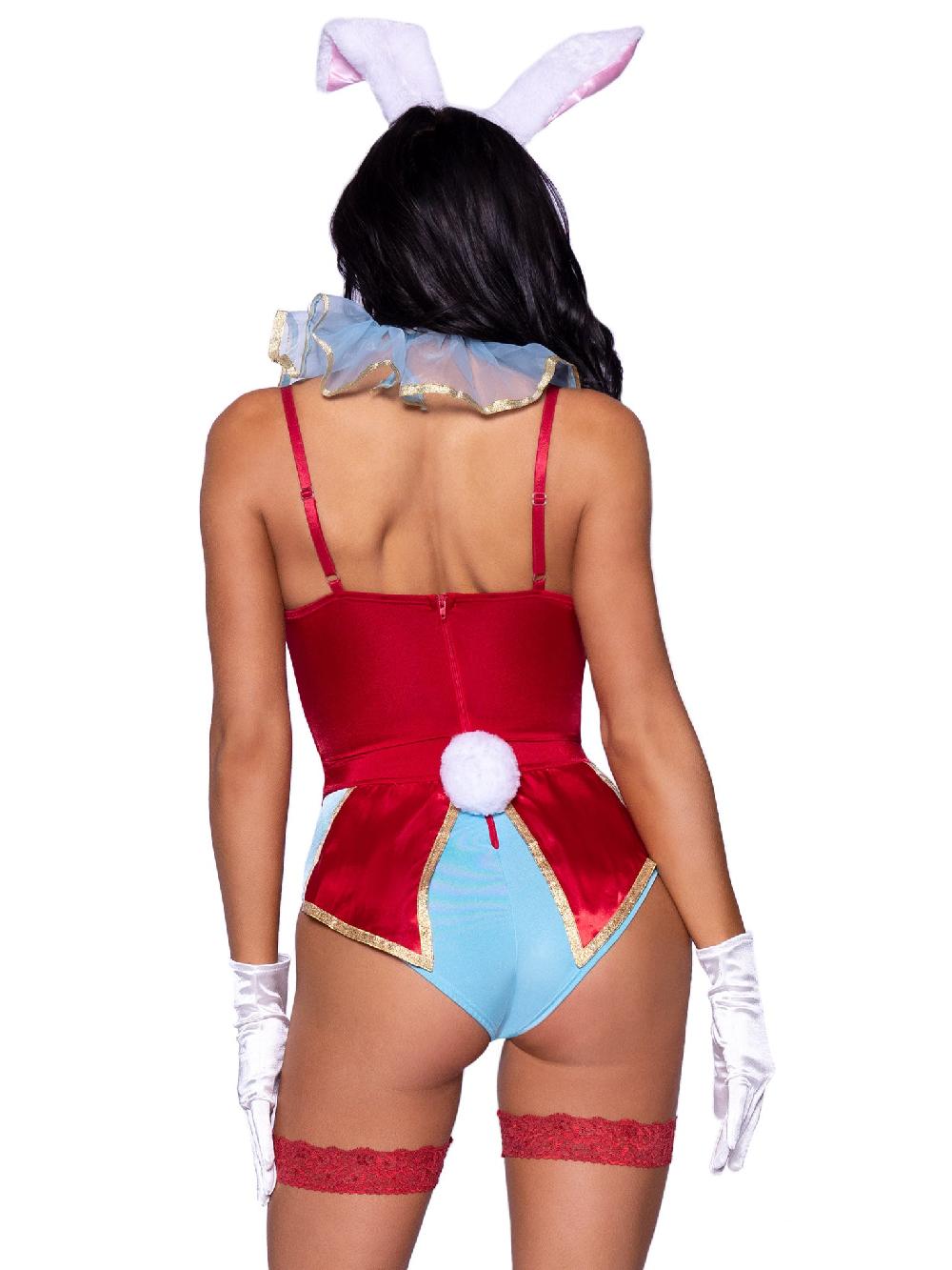 Leg Avenue Wonderland White Rabbit Costume Red/White/Blue