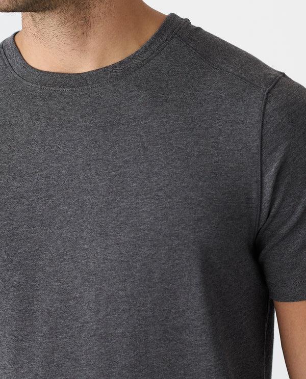 Legends Aviation Tee Curved Hem Charcoal Gray Heather