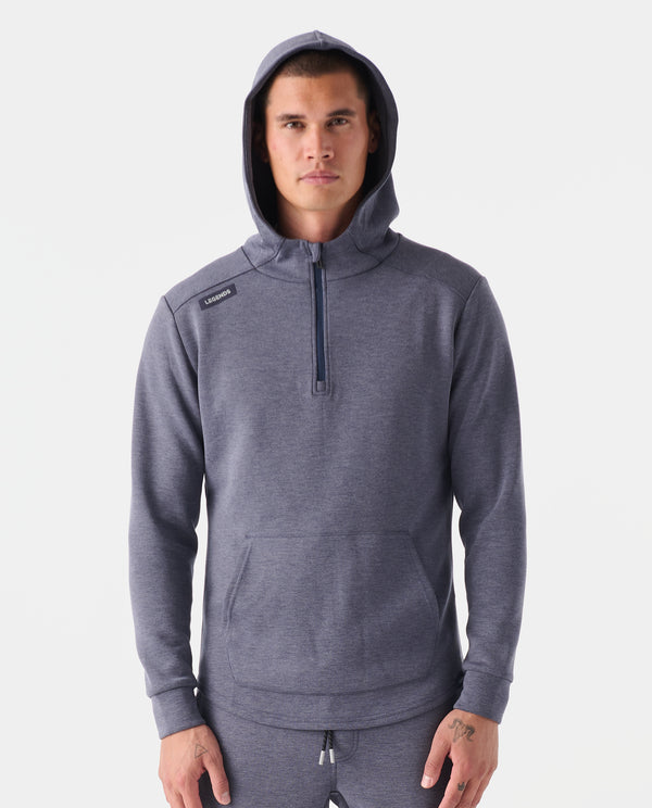 Legends Hawthorne Tech Quarter Zip Hoodie Navy Heather