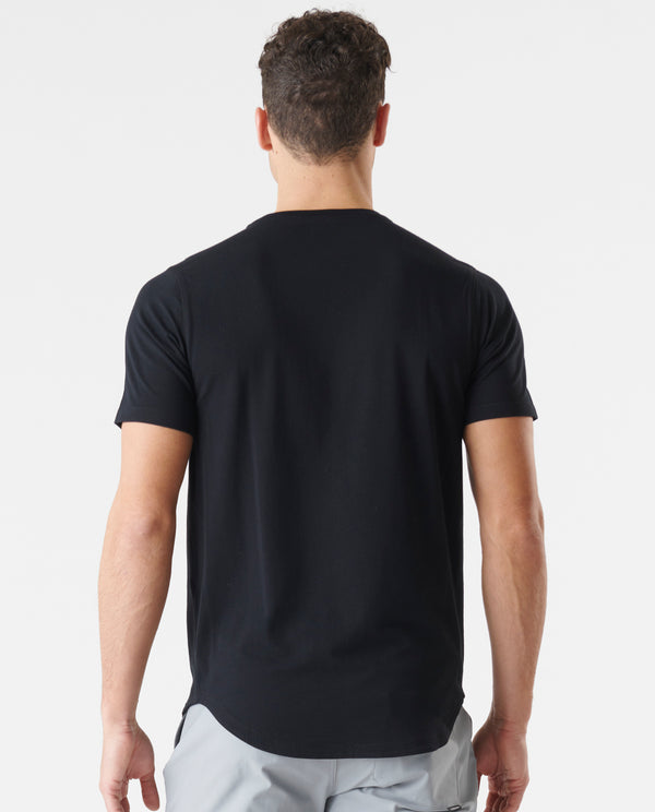 Legends Aviation Tee Curved Hem Black