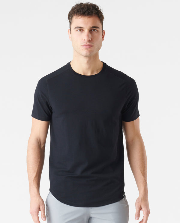 legends Aviation Tee Curved Hem Black