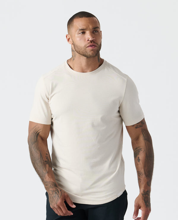 legends Aviation Tee Curved Hem Dune