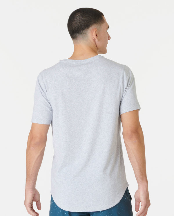 Legends Aviation Tee Curved Hem Heather Gray