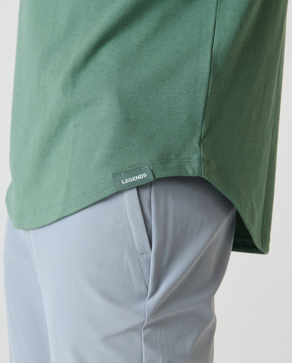 Legends Aviation Tee Curved Hem Hunter Green