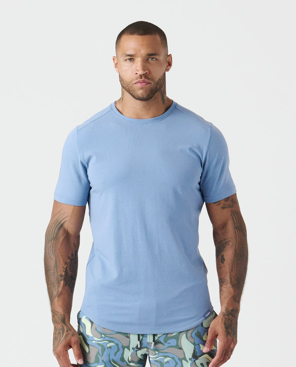legends Aviation Tee Curved Hem Sea