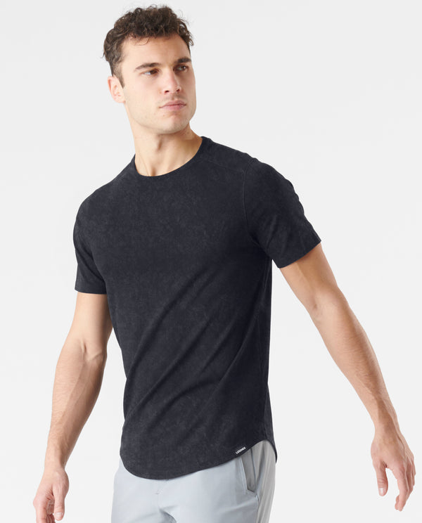 Legends Aviation Tee Curved Hem Washed Black