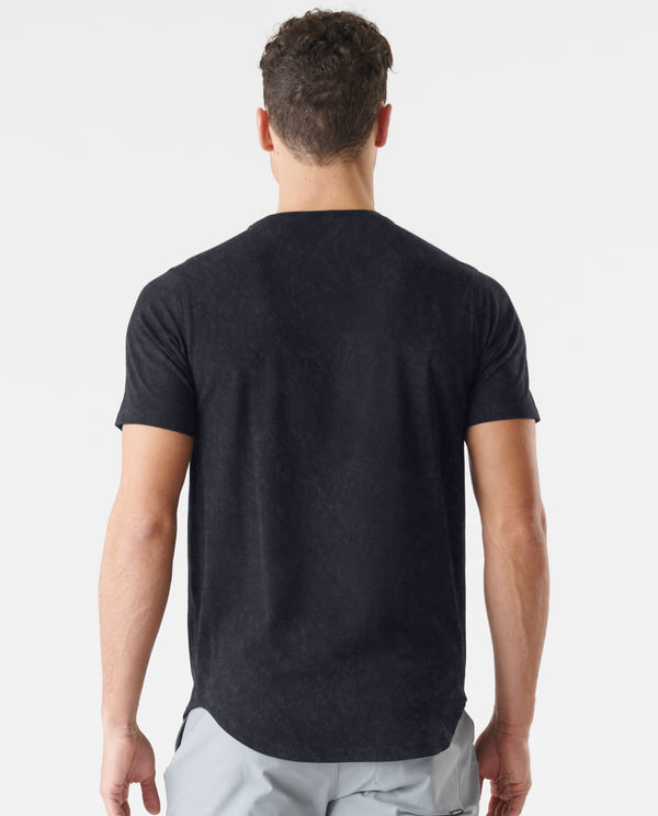 Legends Aviation Tee Curved Hem Washed Black