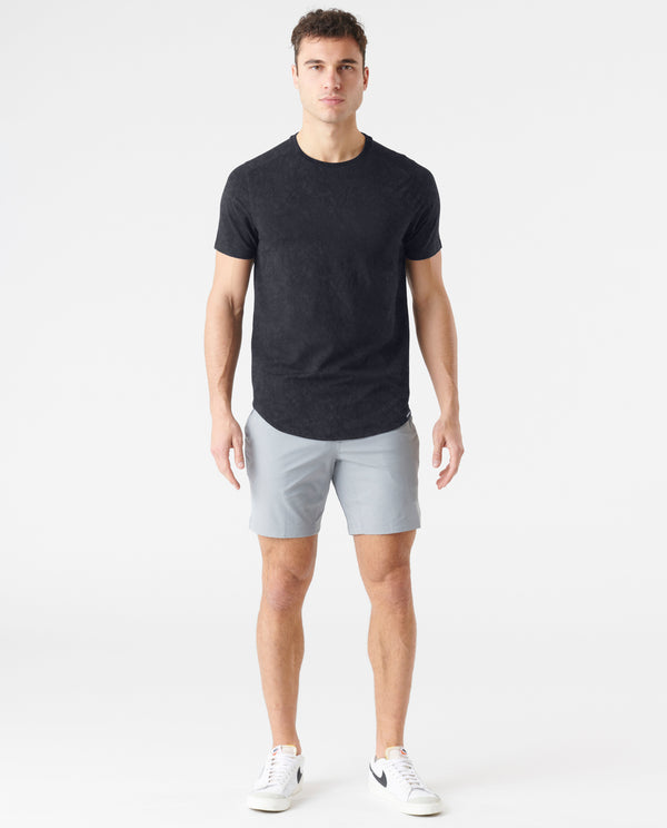 Legends Aviation Tee Curved Hem Washed Black