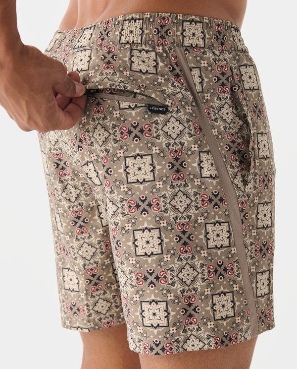 Legends Bishop Short Micro Paisley Taupe
