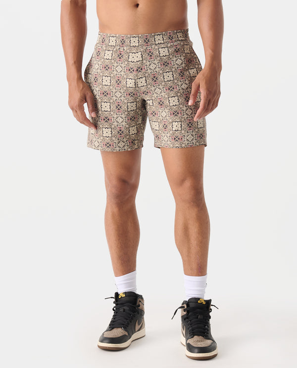 legends Bishop Short Micro Paisley Taupe