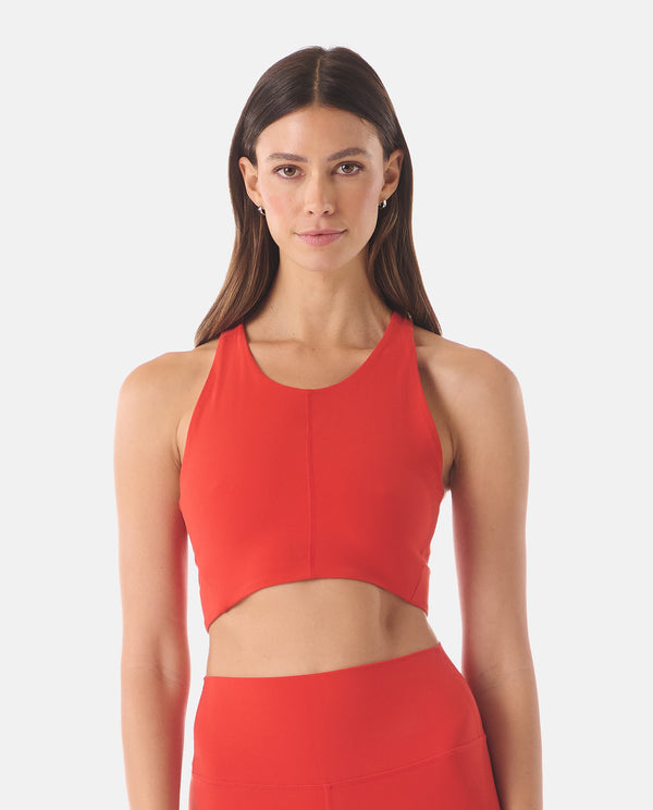 legends Elle Cropped Tank Poppy