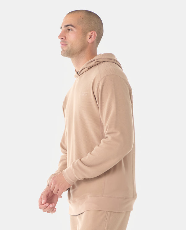 Legends Glen Waffle-Knit Hoodie Camel