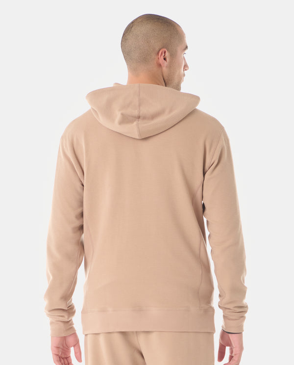 Legends Glen Waffle-Knit Hoodie Camel