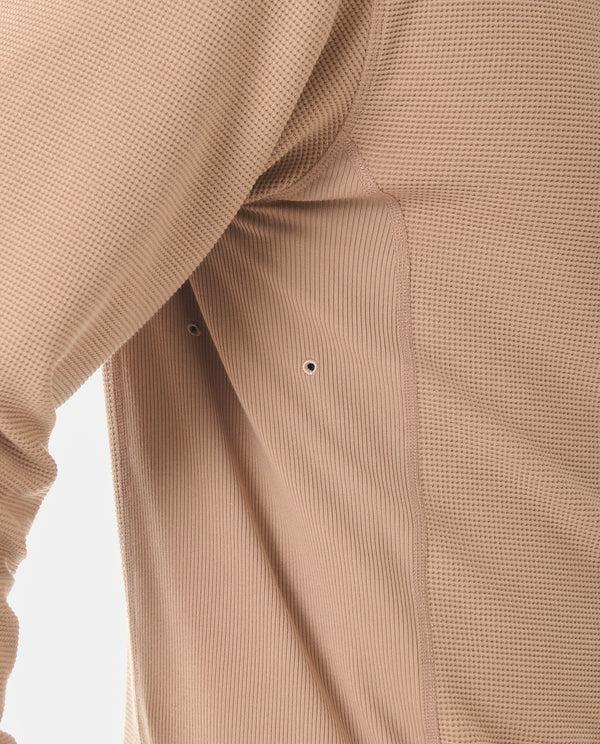 Legends Glen Waffle-Knit Hoodie Camel