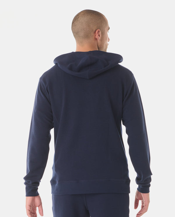 Legends Glen Waffle-Knit Hoodie Ink