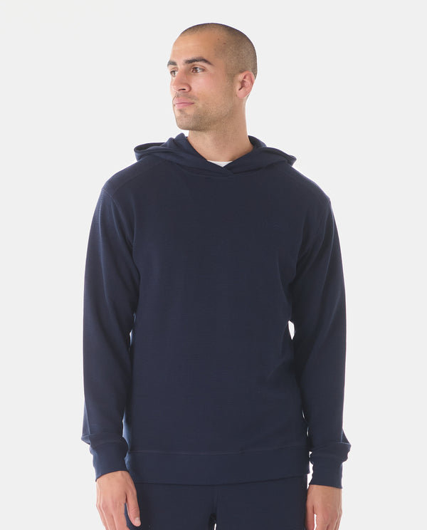 legends Glen Waffle-Knit Hoodie Ink