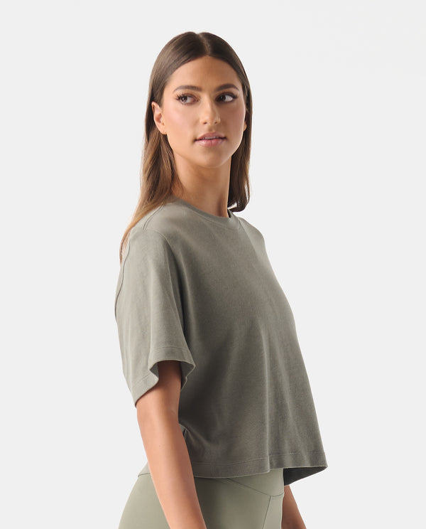 Legends Milo Cropped Tee Fern